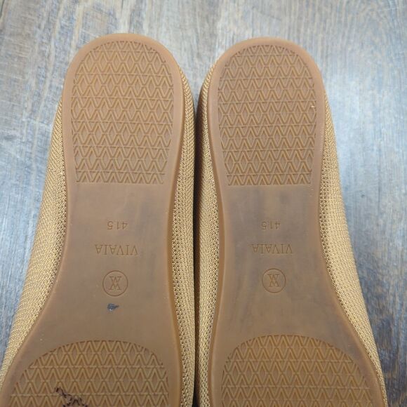 Vivaia Aria Women’s EU 41.5 US 10 Pointed Toe Ballet Flats Nutmeg Slip On Shoes - Picture 12 of 13